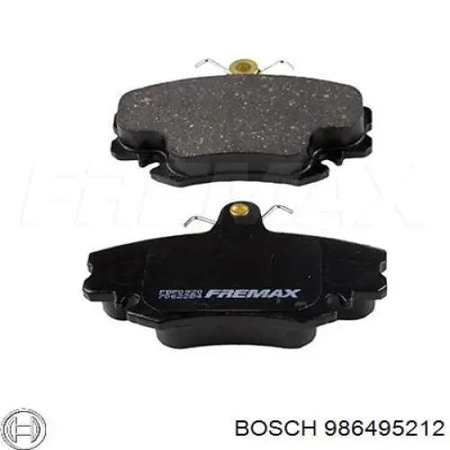 986495212 Bosch Передні гальмівні колодки