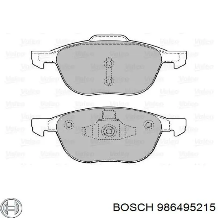 Передні тормозні колодки 986495215 Bosch