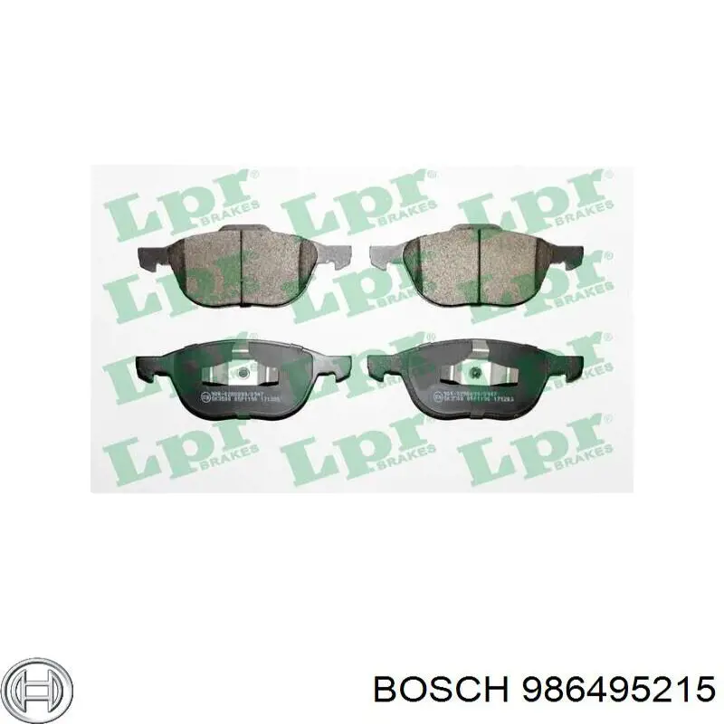 Купити 986495215 Bosch Колодки гальмівні передні, дискові