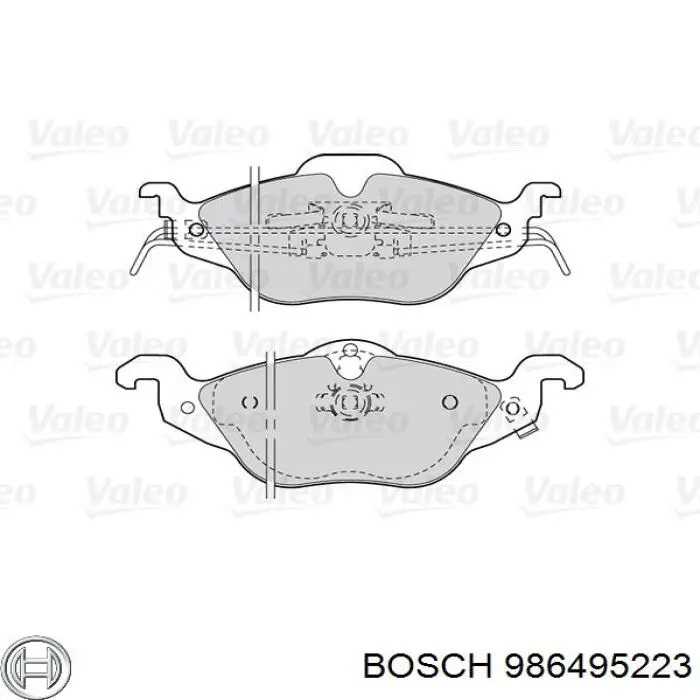 986495223 Bosch колодки гальмівні передні, дискові