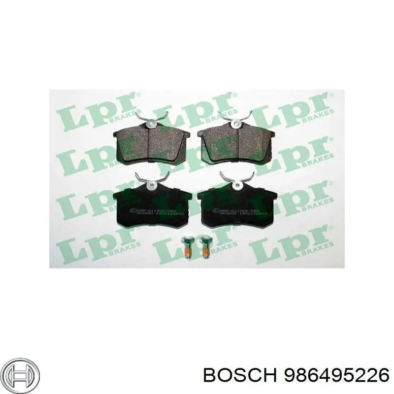 Купити 986495226 Bosch Задні колодки