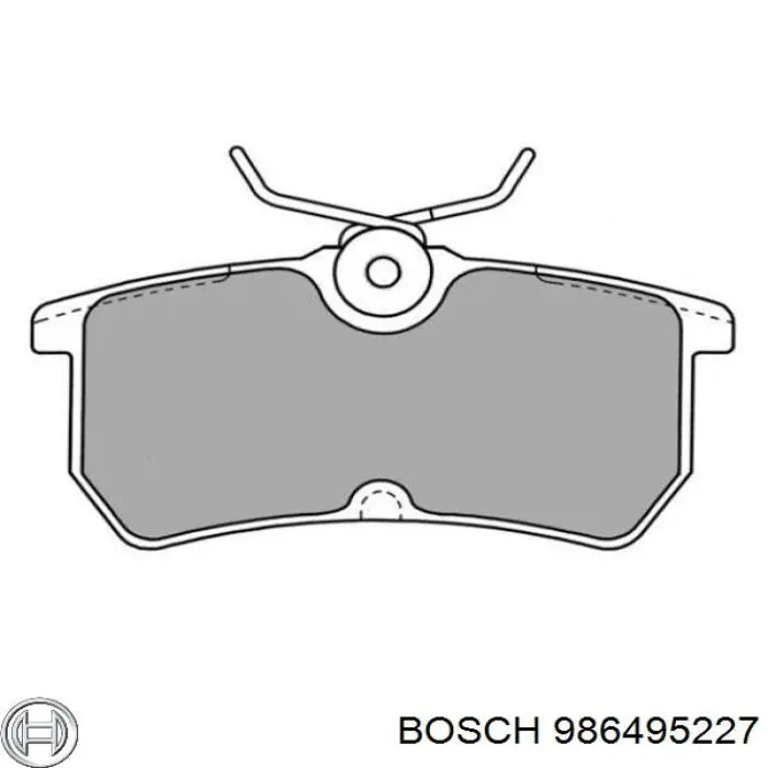 986495227 Bosch колодки гальмові задні, дискові
