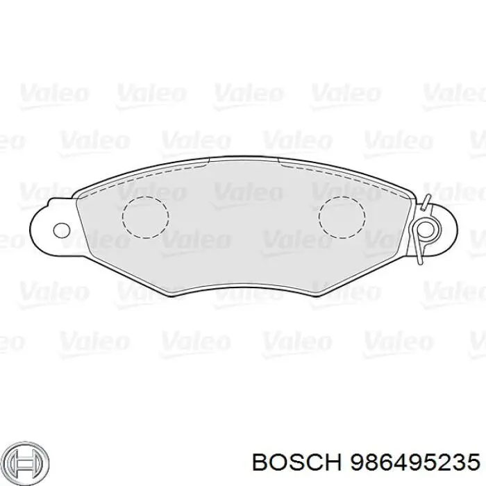 986495235 Bosch колодки гальмівні передні, дискові