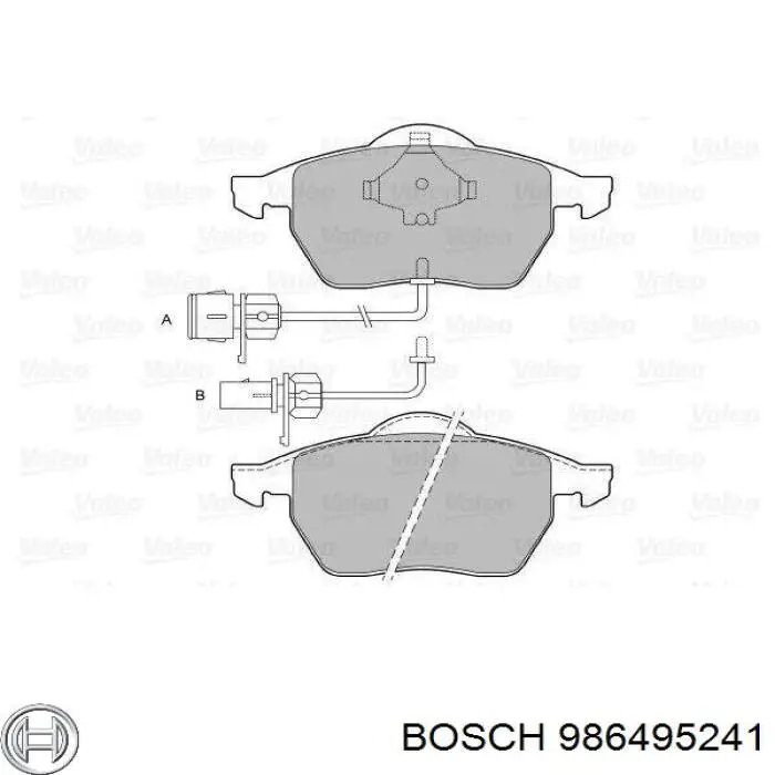 986495241 Bosch Передні гальмівні колодки