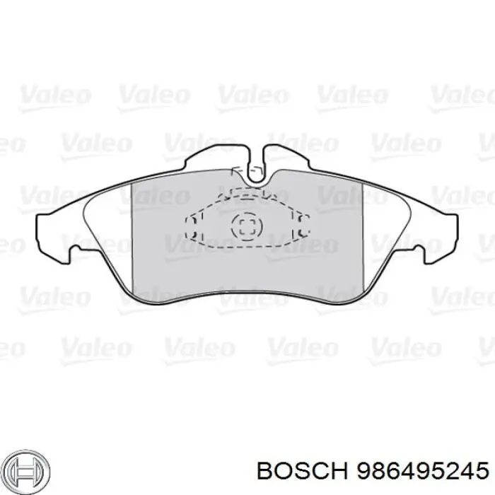 986495245 Bosch колодки гальмівні передні, дискові