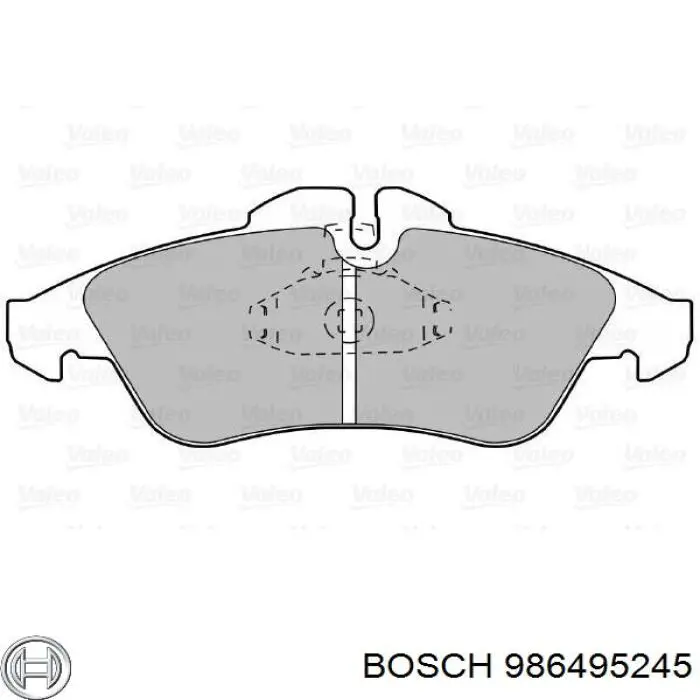 Купити 986495245 Bosch Колодки гальмівні передні, дискові