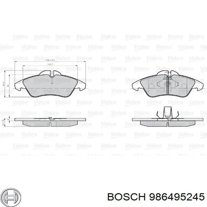 Гальмівні колодки Bosch 986495245 ціна, від 19.64 USD