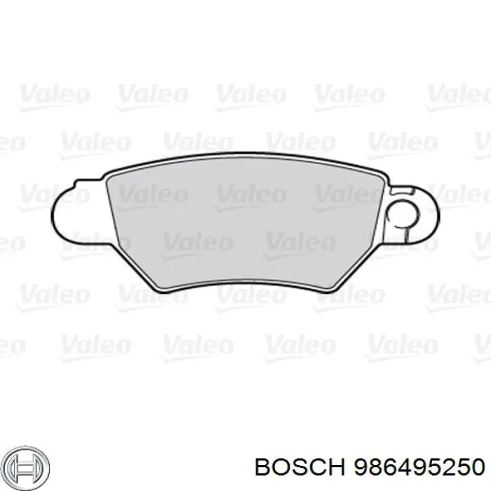 986495250 Bosch колодки гальмові задні, дискові