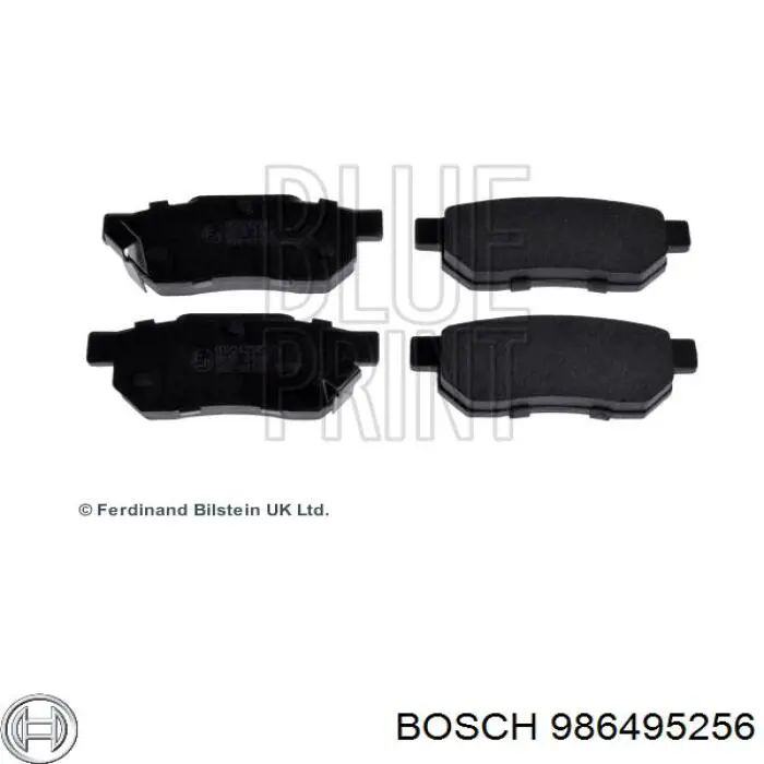 986495256 Bosch колодки гальмові задні, дискові