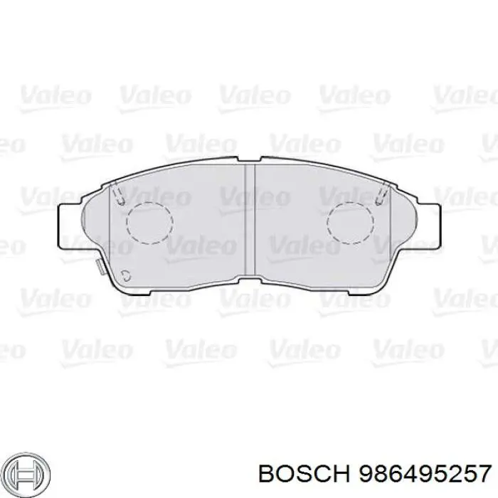986495257 Bosch колодки гальмівні передні, дискові