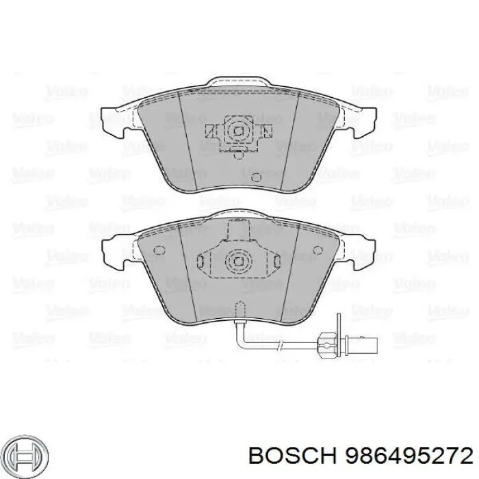 986495272 Bosch колодки гальмівні передні, дискові