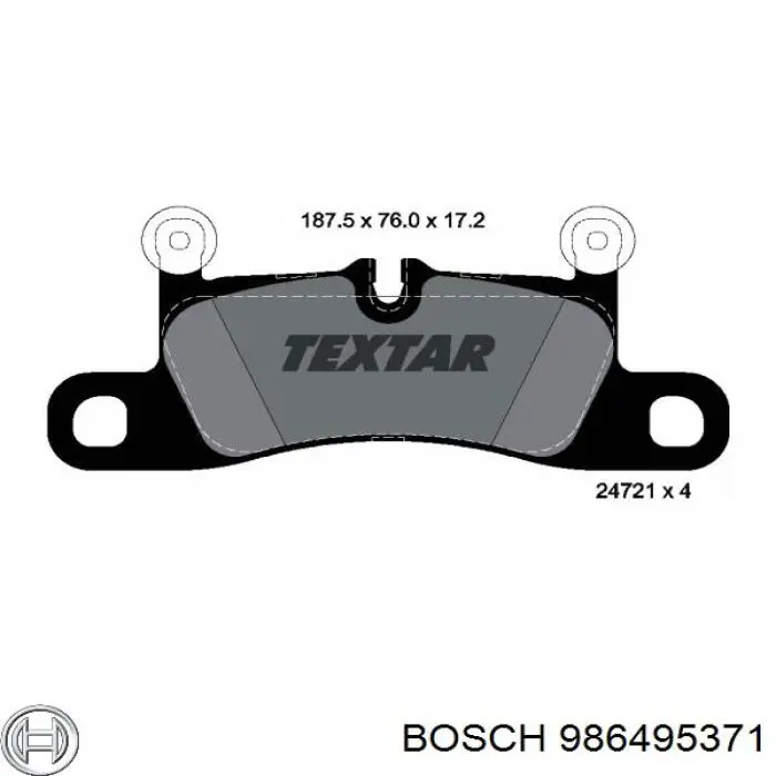 Колодки гальмові задні, дискові 986495371 Bosch