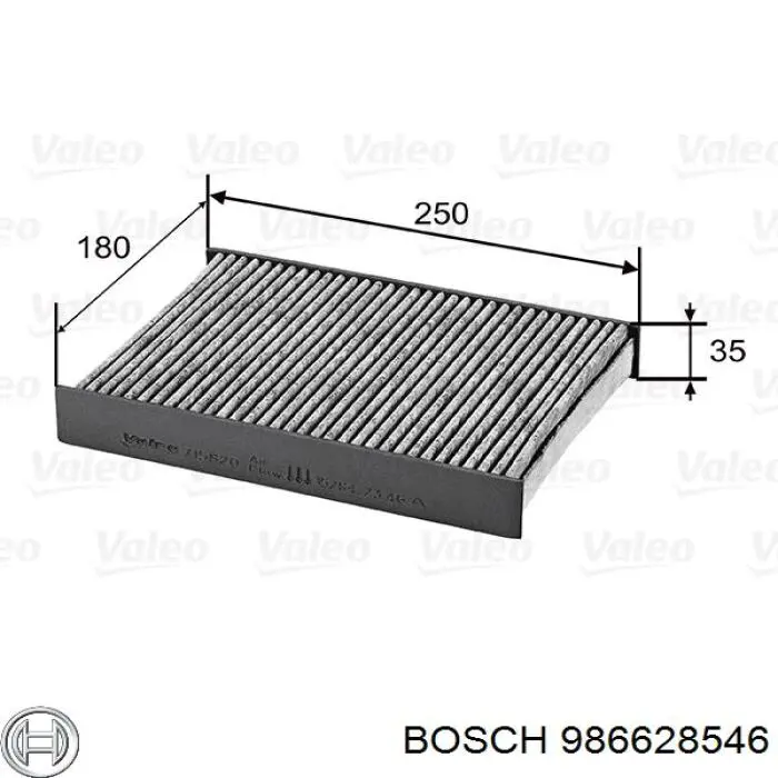 Фільтр повітряний обігрівача Bosch 986628546 ціна, від 19.12 USD