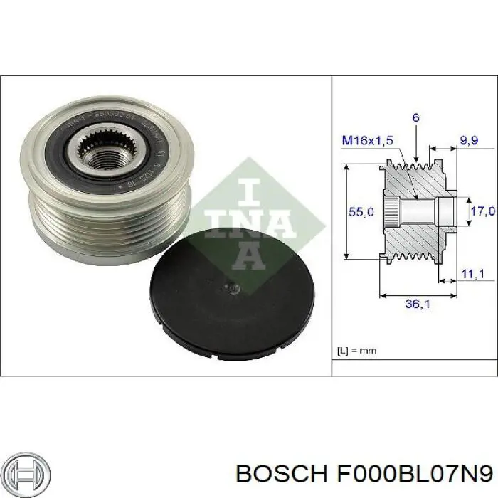 F000BL07N9 Bosch Авто генератор