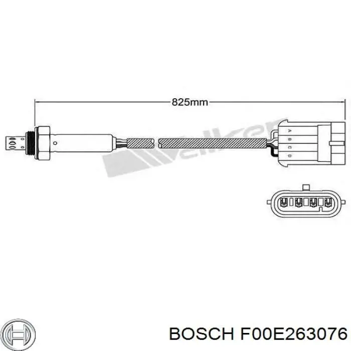 Купити F00E263076 Bosch Лямбдазонд, датчик кисню до каталізатора