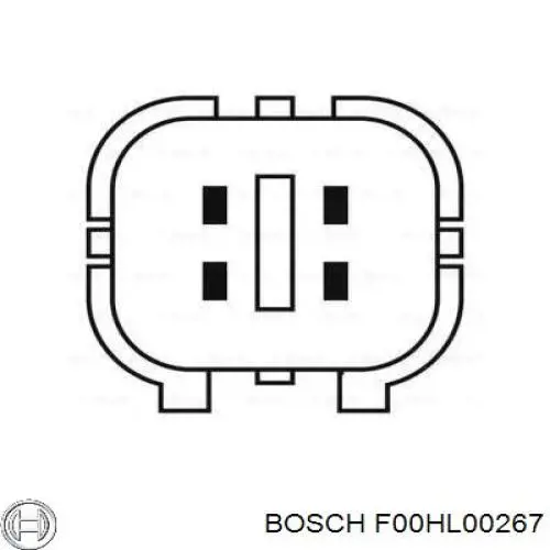 F00HL00267 Bosch Лямбдазонд, датчик кисню до каталізатора, лівий