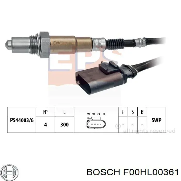 Лямбда-зонд, датчик кисню після каталізатора F00HL00361 Bosch