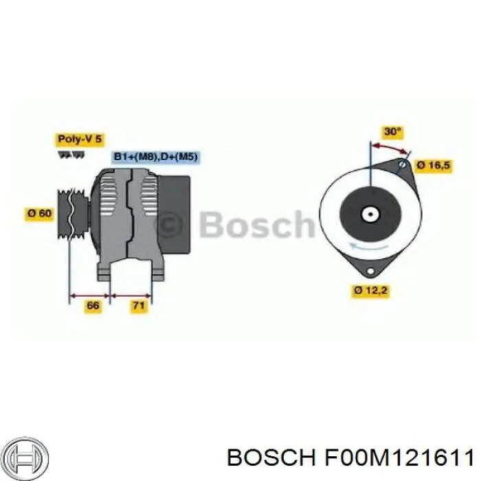 F00M121611 Bosch Якір (ротор) генератора