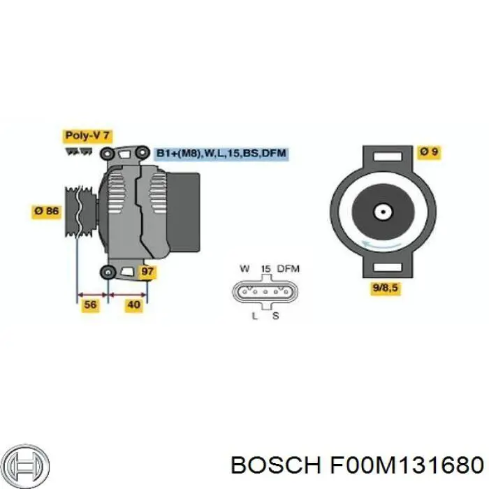 Ротор генератора Bosch F00M131680