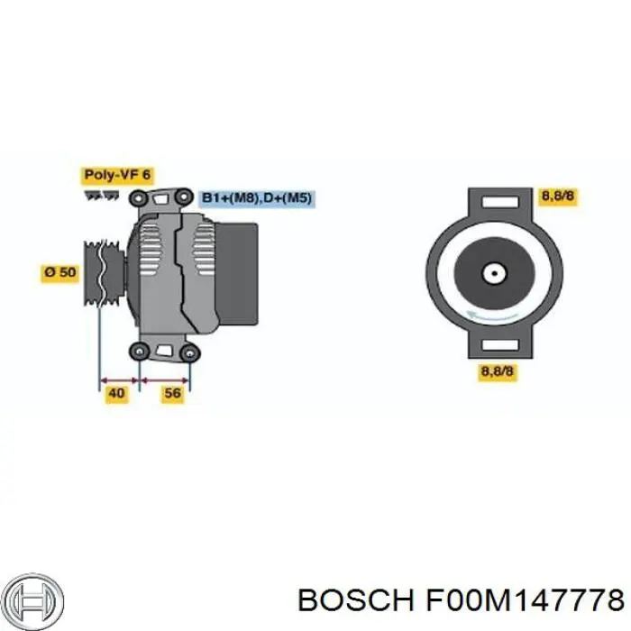Підшипник генератора A0009805215 Mercedes
