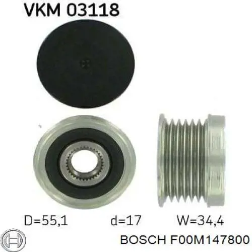 Інерційний шків Bosch F00M147800 ціна, від 27.86 USD