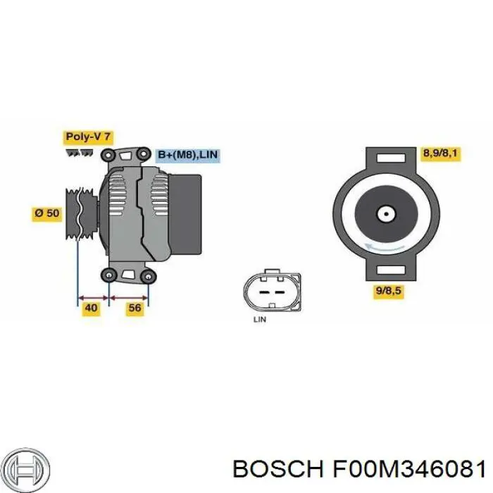 Реле зарядки генератора Bosch F00M346081 ціна, від 37.21 USD