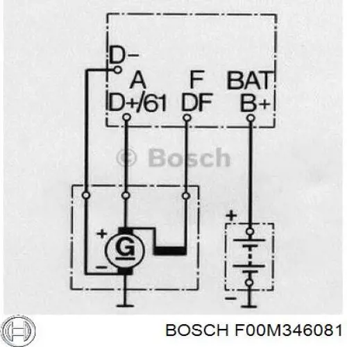Реле генератора F00M346081 Bosch