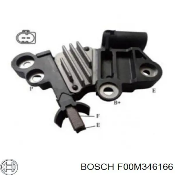 F00M346166 Bosch реле-регулятор генератора, (реле зарядки)