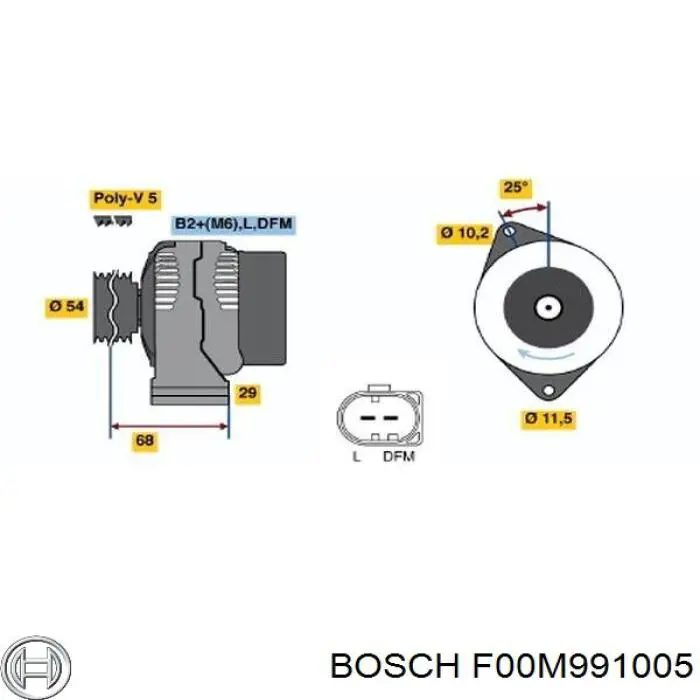 F00M991005 Bosch шків генератора