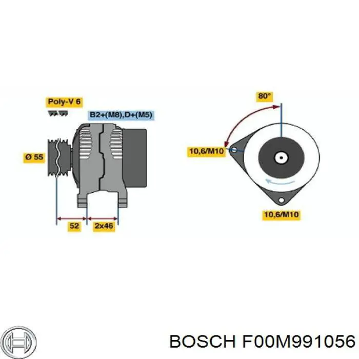 Інерційний шків Bosch F00M991056 ціна, від 6.76 USD