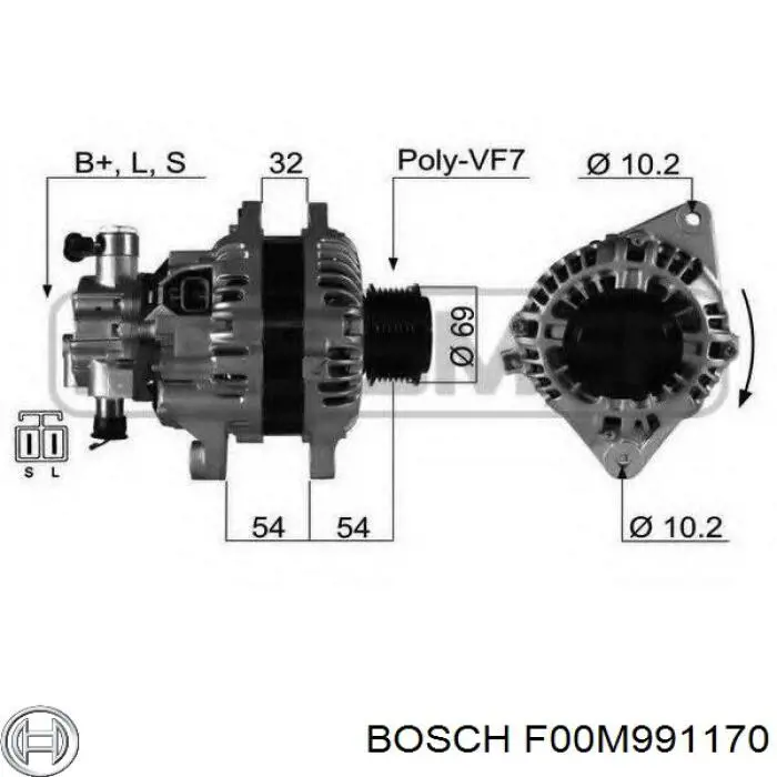 Інерційний шків Bosch F00M991170 ціна, від 10.27 USD