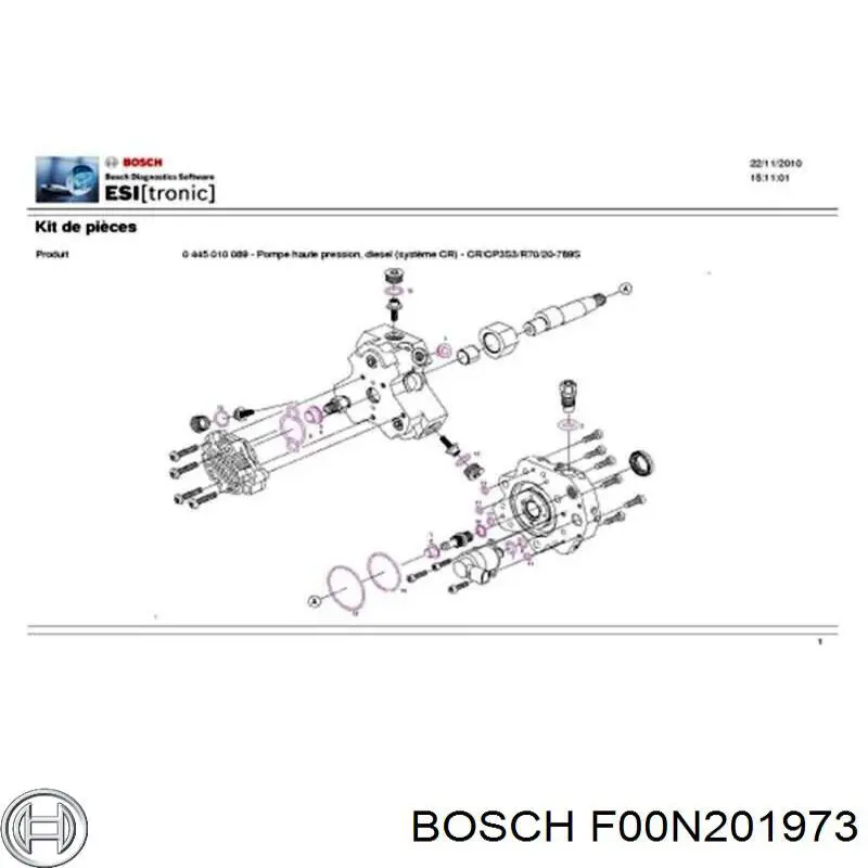 Ремкомплект ПНВТ Bosch F00N201973 ціна, від 8.49 USD