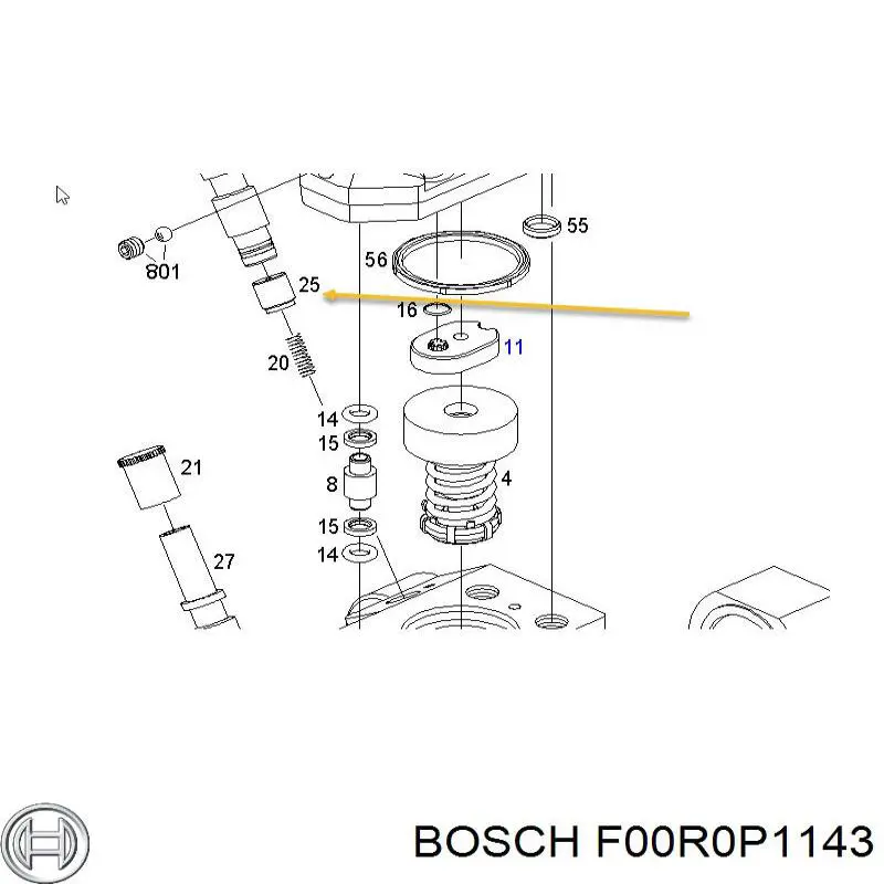  Bosch F00R0P1143 ціна, від 3.47 USD