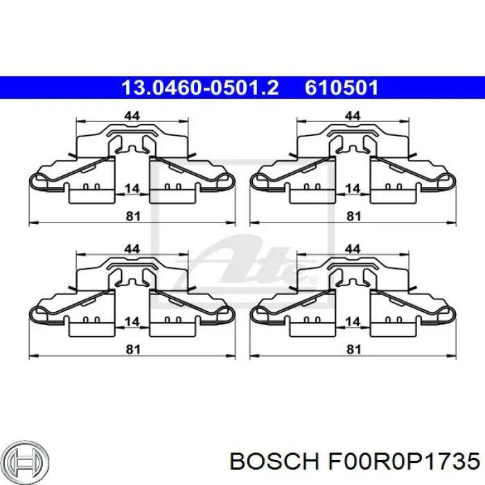 Купити F00R0P1735 Bosch Ремкомплект ПНВТ