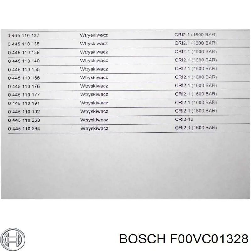 Клапан форсунки Bosch F00VC01328 ціна, від 66.28 USD