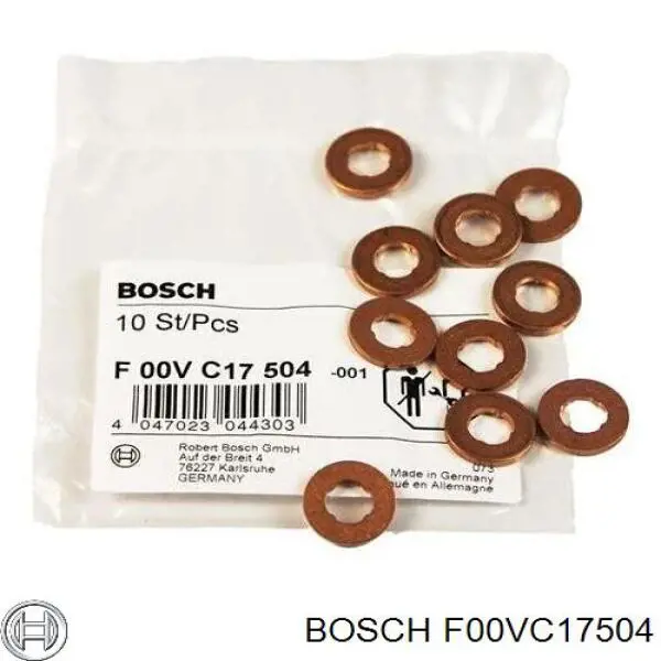 F00VC17504 Bosch кільце форсунки інжектора, посадочне