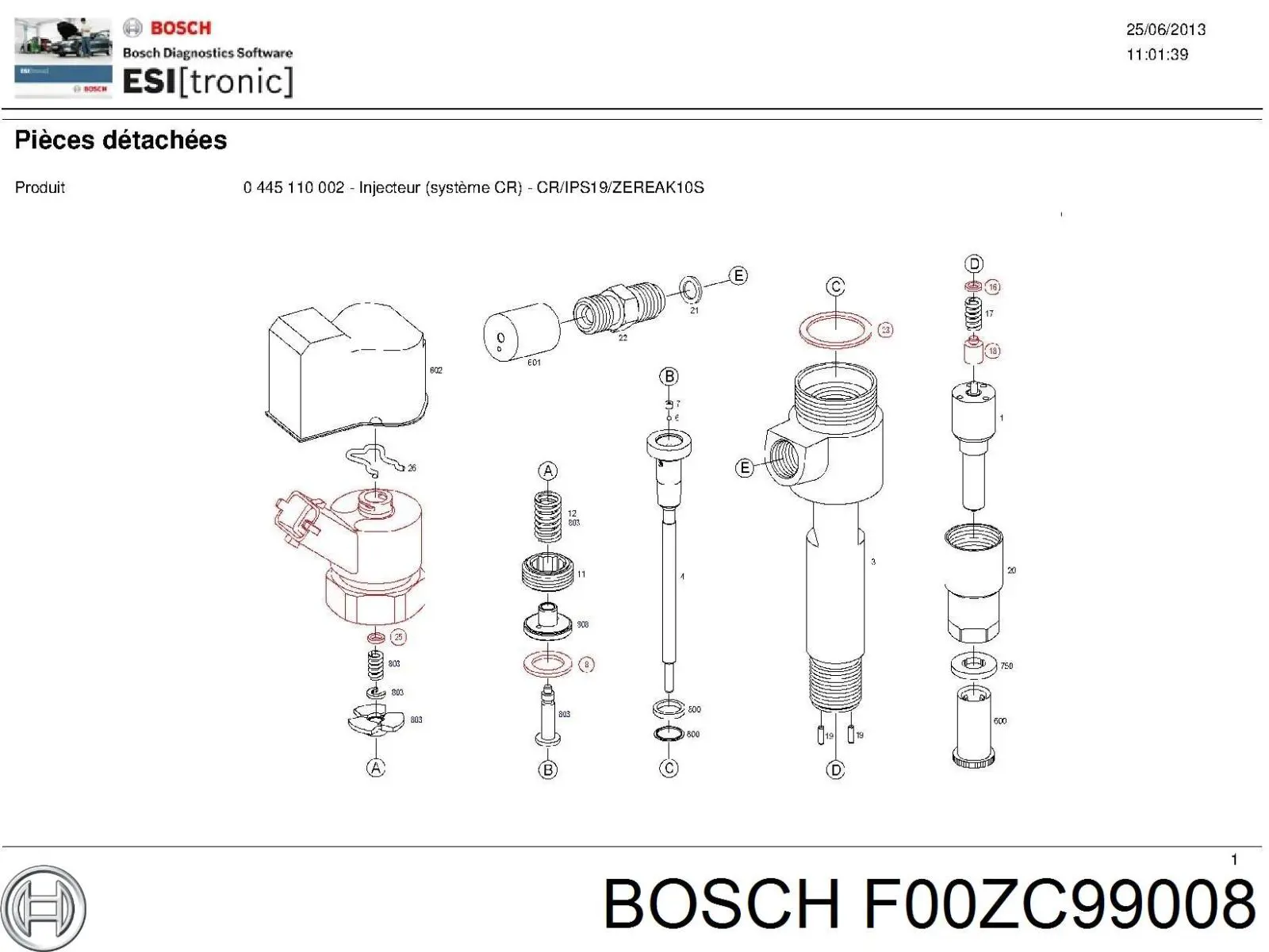 F00ZC99008 Bosch ремкомплект форсунки