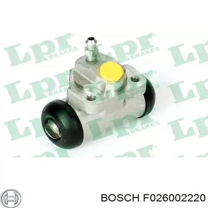 Циліндр гальмівний колісний/робочий, задній Bosch F026002220 ціна, від 15.35 USD