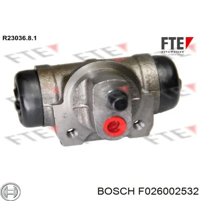 Циліндр гальмівний колісний/робочий, задній Bosch F026002532