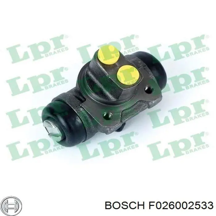 Циліндр гальмівний колісний/робітник, задній F026002533 Bosch