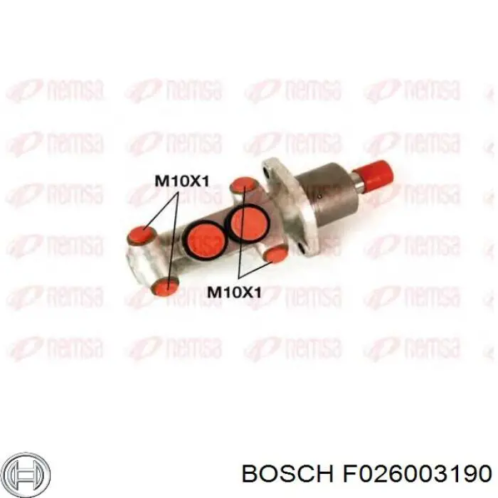 F026003190 Bosch Циліндр гальмівний, головний