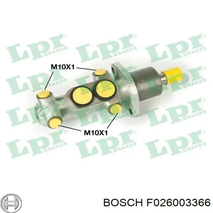 F026003366 Bosch циліндр гальмівний, головний