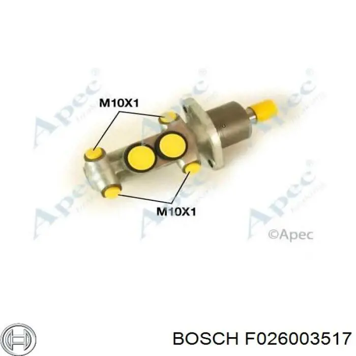 F026003517 Bosch Циліндр гальмівний, головний