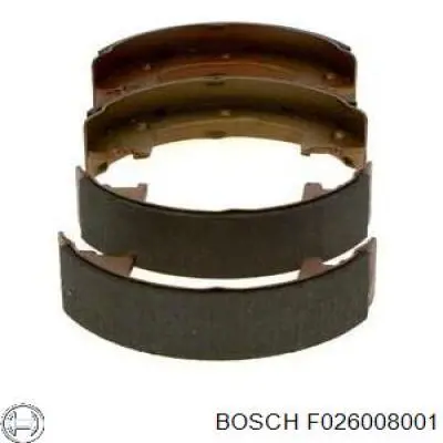 F026008001 Bosch колодки гальмові задні, барабанні