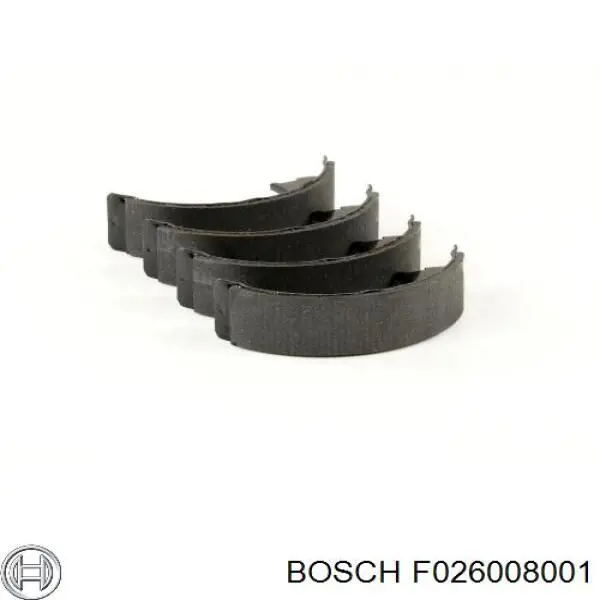 Колодки гальмові задні, барабанні Bosch F026008001 ціна, від 22.29 USD