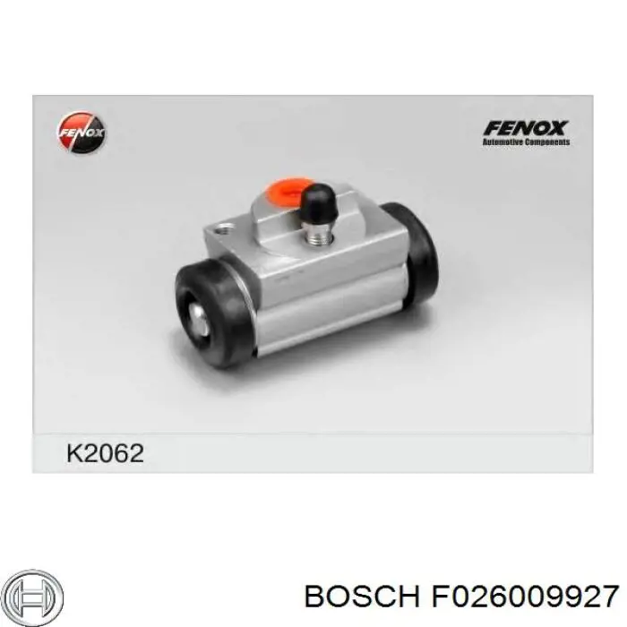 Циліндр гальмівний колісний/робітник, задній F026009927 Bosch