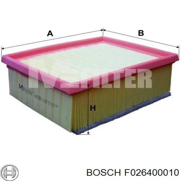 Повітряний фільтр F026400010 Bosch