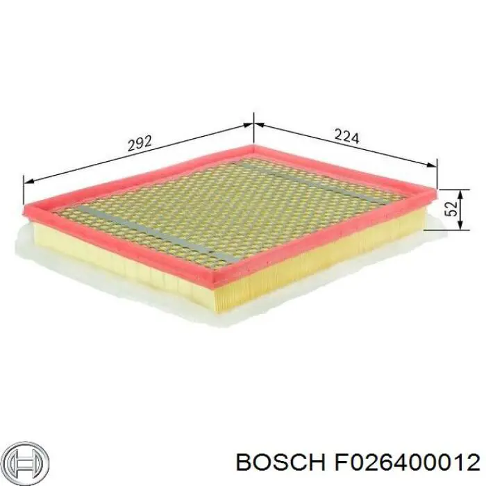 Повітряний фільтр F026400012 Bosch