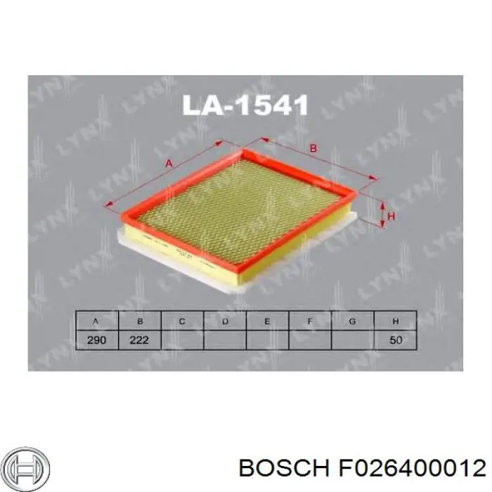 F026400012 Bosch Повітряний фільтр двигуна