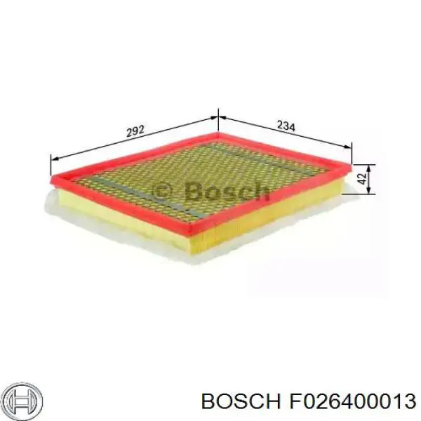Купити F026400013 Bosch Автомобільний фільтр повітря